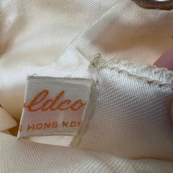 Vintage Goldco Beaded Bag Chain Strap Kiss Lock Ivory White Lucite Detail READ - Picture 10 of 15